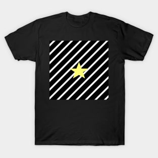 Star - Abstract geometric pattern - black and white. T-Shirt